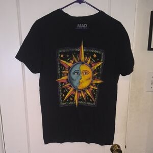 MAD Engine | Cosmic Black Tee with Sun and Moon